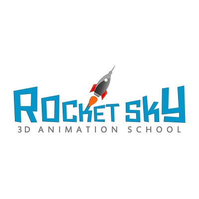 Rocket Sky 3D Animation School's Logo