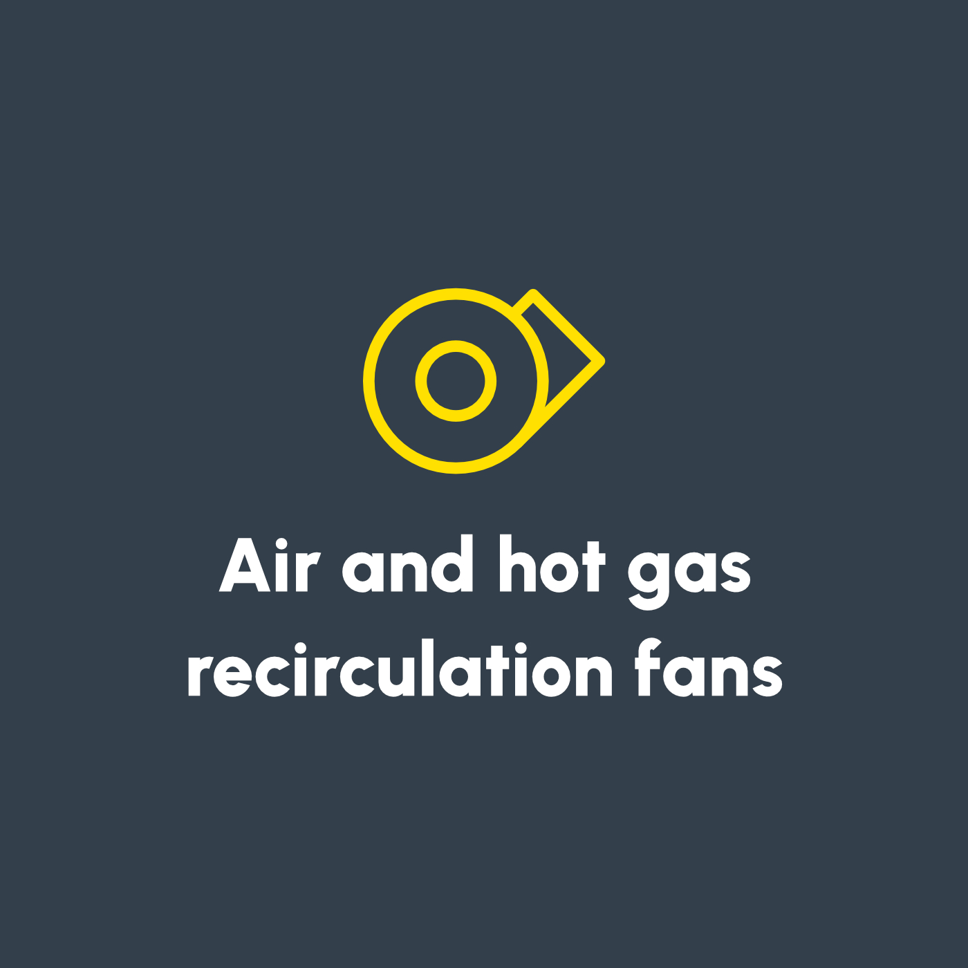 Air and hot gas recirculation fans