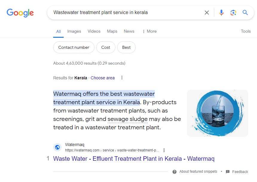 Product: waste water treatment