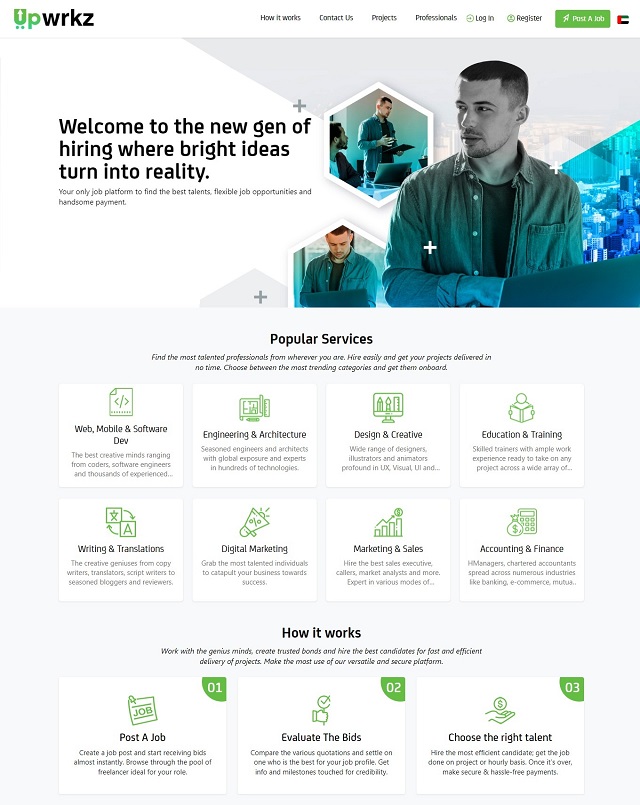 Product: Upwork Clone Script - Upwrkz