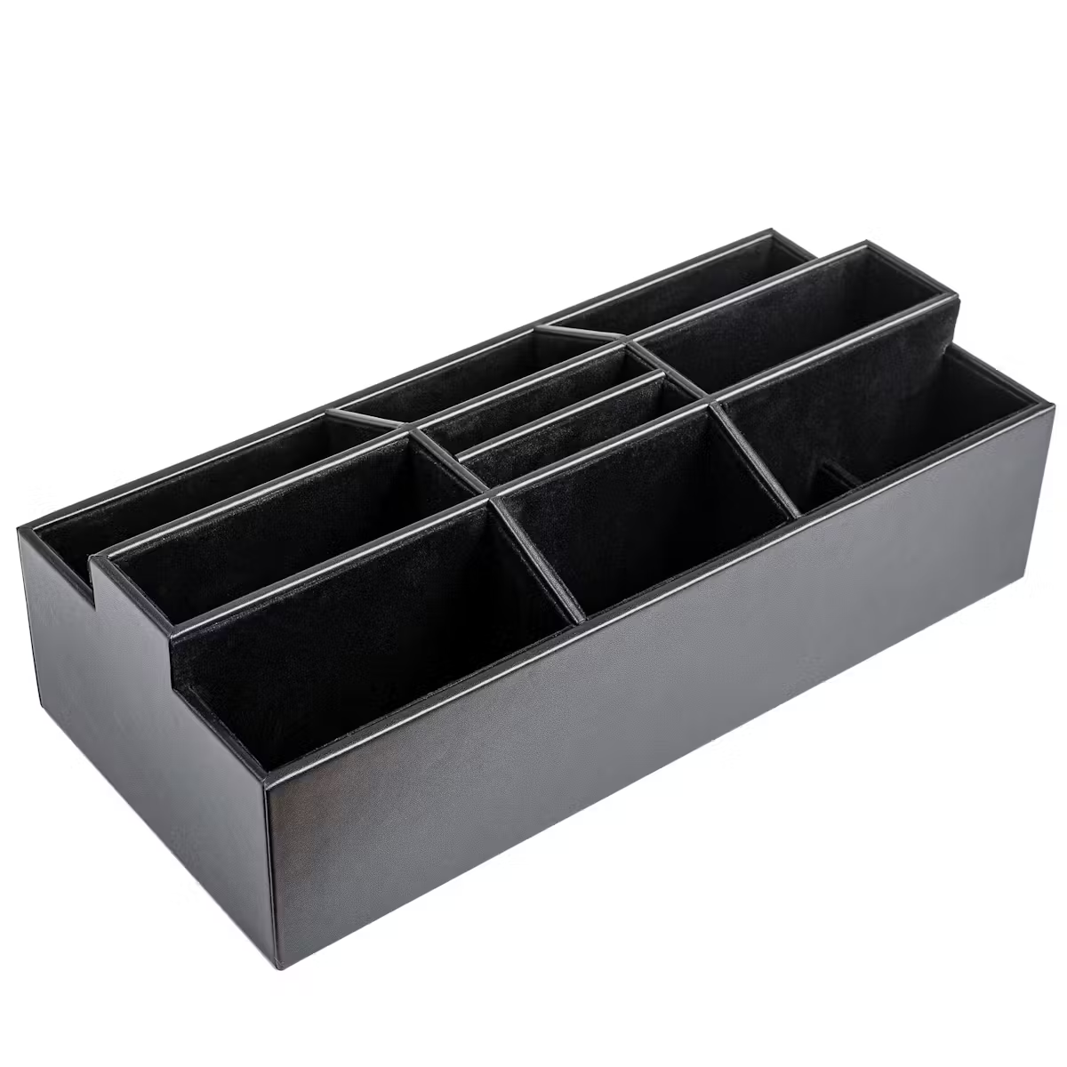 Product: Black Leather Remote Control Organizer
