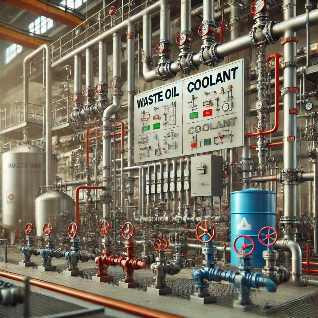 Product: Waste oil and coolant pipework