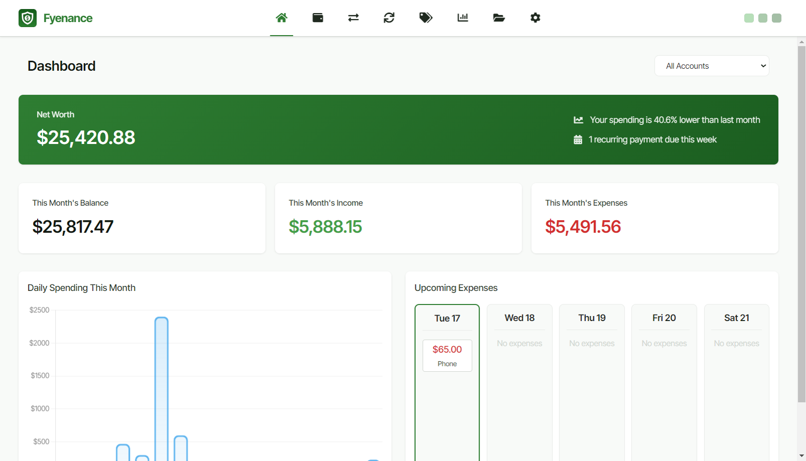 UseCase: Personal Finance Management